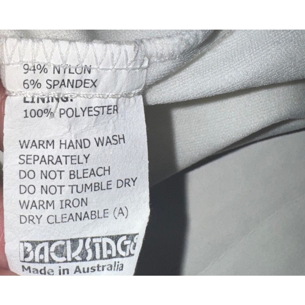 Backstage Womens XS Dress 80s Textured Bodycon Mini Low Back Feminine Lined Glam - Picture 4 of 10